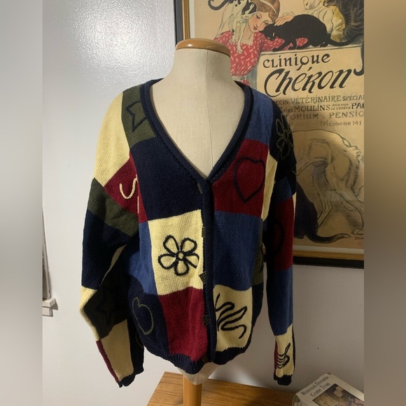 Christopher & Banks Vintage Y2K Patchwork Cardigan - Picture 3 of 11